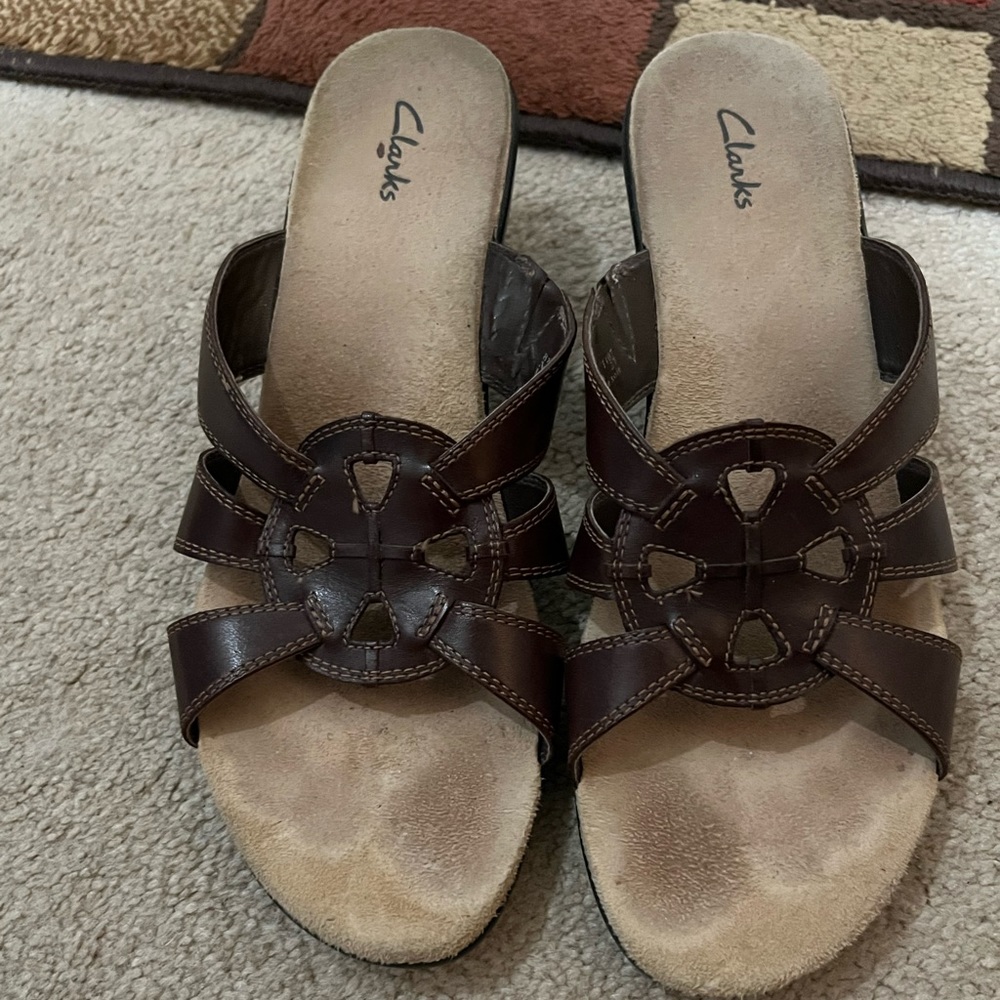 Brown Clark sandals